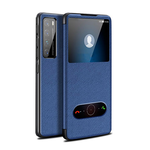 Handytasche Stand Schutzhülle Flip Leder Hülle für Huawei Nova 7 Pro 5G Blau