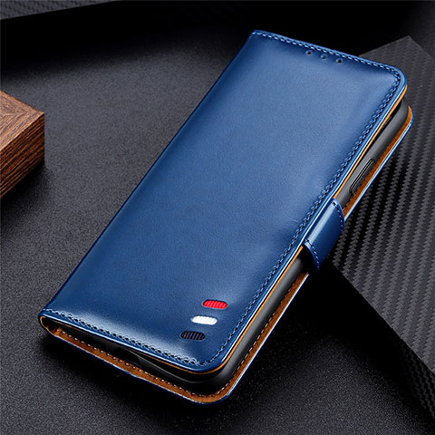 Handytasche Stand Schutzhülle Flip Leder Hülle für Huawei Y7a Blau