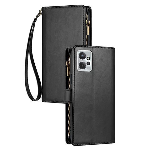 Handytasche Stand Schutzhülle Flip Leder Hülle für Motorola Moto G Power 5G (2023) Schwarz