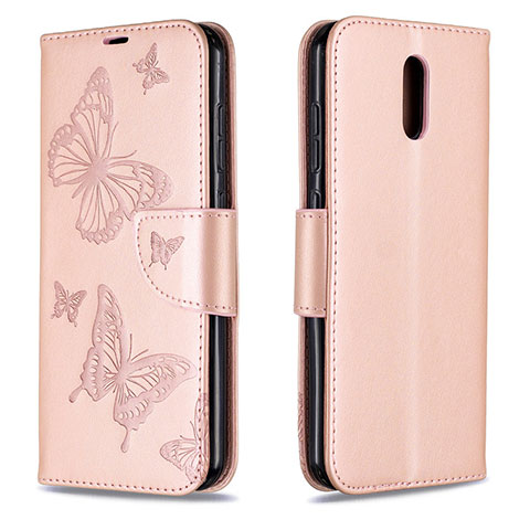 Handytasche Stand Schutzhülle Flip Leder Hülle für Nokia 2.3 Rosegold