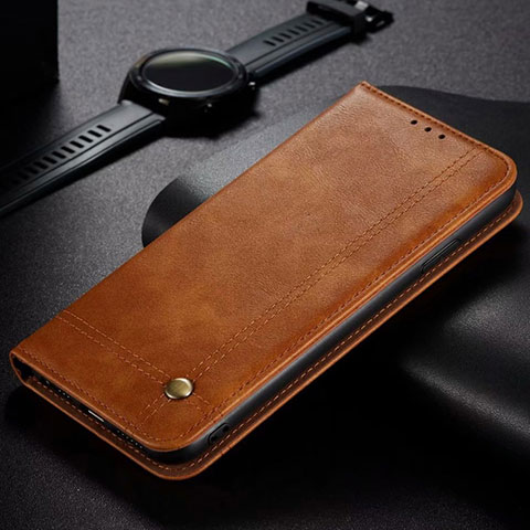 Handytasche Stand Schutzhülle Flip Leder Hülle für Oppo A12 Orange