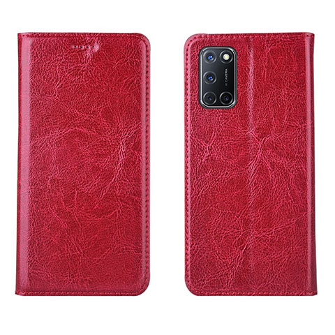 Handytasche Stand Schutzhülle Flip Leder Hülle für Oppo A72 Rot