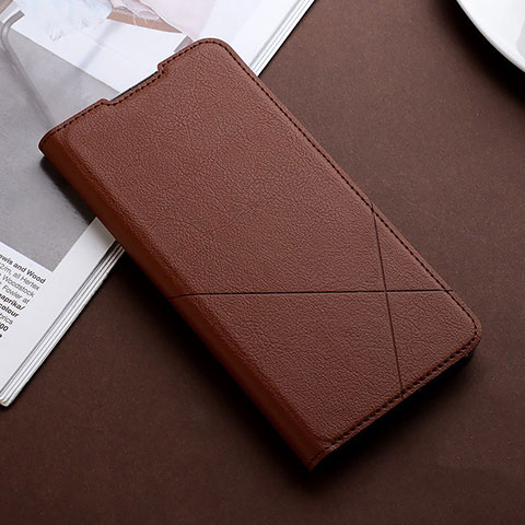 Handytasche Stand Schutzhülle Flip Leder Hülle für Oppo A91 Braun