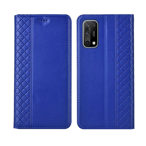 Handytasche Stand Schutzhülle Flip Leder Hülle für Oppo K7x 5G Blau