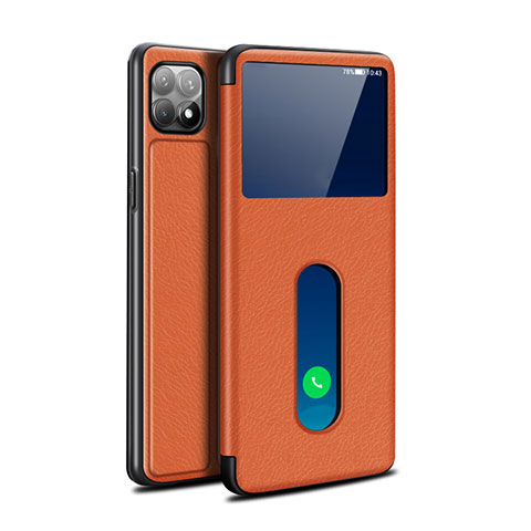 Handytasche Stand Schutzhülle Flip Leder Hülle für Oppo Reno4 SE 5G Orange