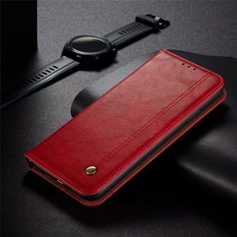 Handytasche Stand Schutzhülle Flip Leder Hülle für Realme 5 Pro Rot