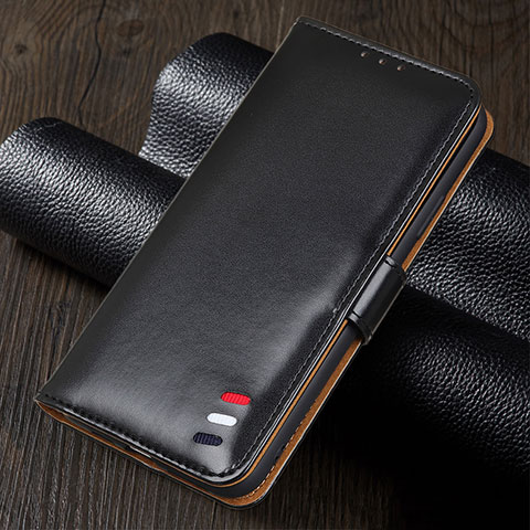 Handytasche Stand Schutzhülle Flip Leder Hülle für Realme 5 Schwarz