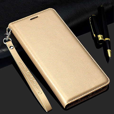 Handytasche Stand Schutzhülle Flip Leder Hülle für Realme C3 Gold