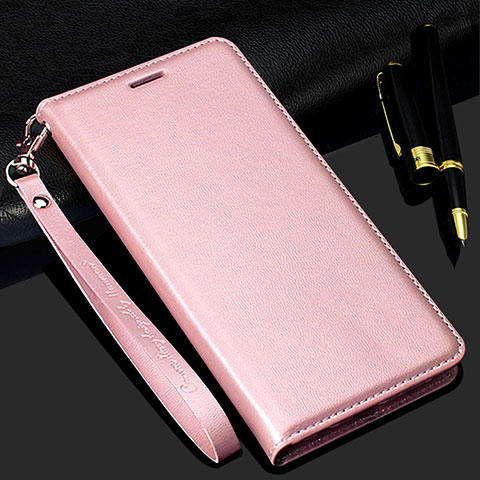 Handytasche Stand Schutzhülle Flip Leder Hülle für Realme C3 Rosegold