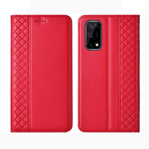 Handytasche Stand Schutzhülle Flip Leder Hülle für Realme Narzo 30 Pro 5G Rot