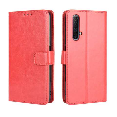 Handytasche Stand Schutzhülle Flip Leder Hülle für Realme X3 Rot