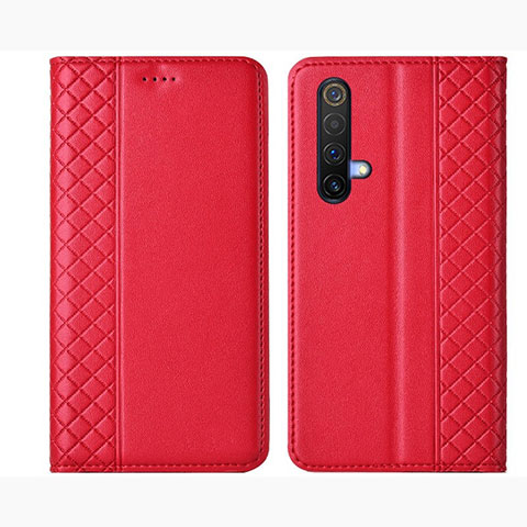 Handytasche Stand Schutzhülle Flip Leder Hülle für Realme X50 5G Rot