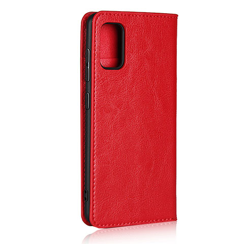 Handytasche Stand Schutzhülle Flip Leder Hülle für Samsung Galaxy A41 Rot