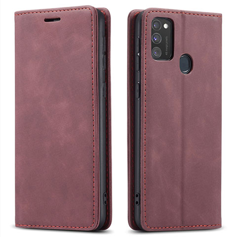 Handytasche Stand Schutzhülle Flip Leder Hülle für Samsung Galaxy M30s Fuchsie