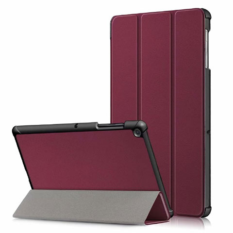 Handytasche Stand Schutzhülle Flip Leder Hülle für Samsung Galaxy Tab S5e 4G 10.5 SM-T725 Fuchsie