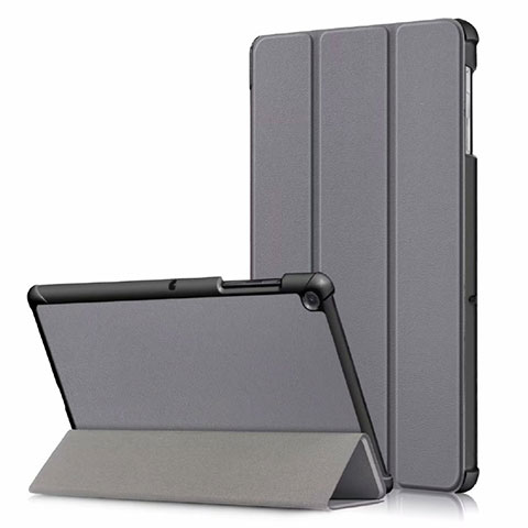 Handytasche Stand Schutzhülle Flip Leder Hülle für Samsung Galaxy Tab S5e 4G 10.5 SM-T725 Grau