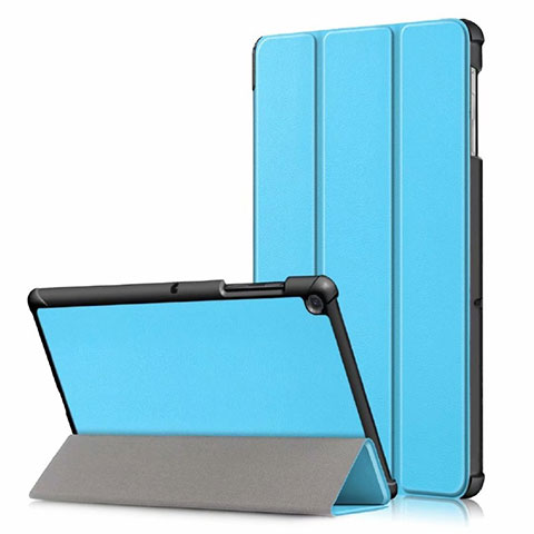 Handytasche Stand Schutzhülle Flip Leder Hülle für Samsung Galaxy Tab S5e 4G 10.5 SM-T725 Hellblau