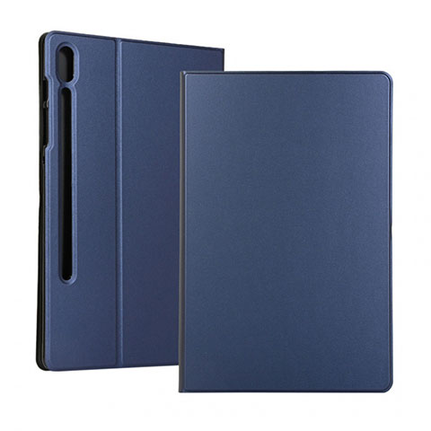 Handytasche Stand Schutzhülle Flip Leder Hülle für Samsung Galaxy Tab S6 10.5 SM-T860 Blau