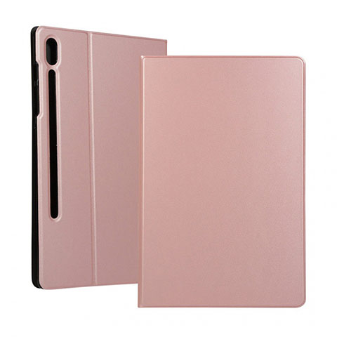 Handytasche Stand Schutzhülle Flip Leder Hülle für Samsung Galaxy Tab S6 10.5 SM-T860 Rosegold