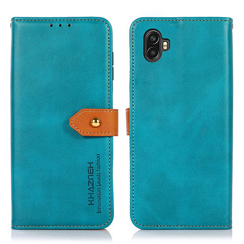 Handytasche Stand Schutzhülle Flip Leder Hülle für Samsung Galaxy Xcover Pro 2 5G Cyan