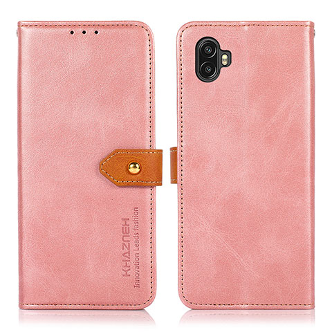 Handytasche Stand Schutzhülle Flip Leder Hülle für Samsung Galaxy Xcover Pro 2 5G Rosa