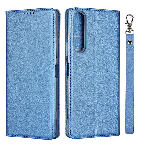 Handytasche Stand Schutzhülle Flip Leder Hülle für Sony Xperia 1 II Hellblau