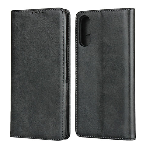 Handytasche Stand Schutzhülle Flip Leder Hülle für Sony Xperia L4 Schwarz