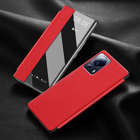 Handytasche Stand Schutzhülle Flip Leder Hülle für Xiaomi Civi 5G Rot