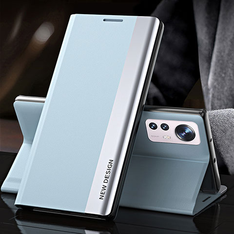 Handytasche Stand Schutzhülle Flip Leder Hülle für Xiaomi Mi 12 5G Hellblau