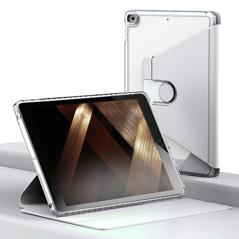 Handytasche Stand Schutzhülle Flip Leder Hülle H01 für Apple iPad 10.2 (2021) Grau