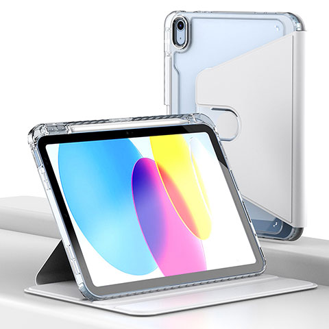 Handytasche Stand Schutzhülle Flip Leder Hülle H01 für Apple iPad 10.9 (2022) Weiß