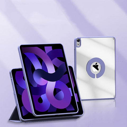 Handytasche Stand Schutzhülle Flip Leder Hülle H01 für Apple iPad Air 4 10.9 (2020) Violett
