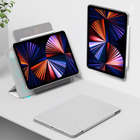 Handytasche Stand Schutzhülle Flip Leder Hülle H01 für Apple iPad Pro 11 (2020) Grau