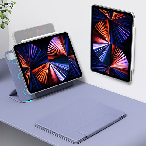 Handytasche Stand Schutzhülle Flip Leder Hülle H01 für Apple iPad Pro 11 (2020) Helles Lila