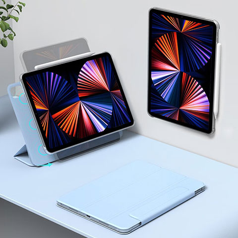 Handytasche Stand Schutzhülle Flip Leder Hülle H01 für Apple iPad Pro 11 (2021) Blau