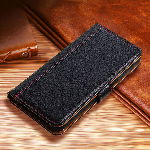 Handytasche Stand Schutzhülle Flip Leder Hülle H01 für Apple iPhone 15 Schwarz