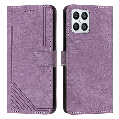 Handytasche Stand Schutzhülle Flip Leder Hülle H01X für Huawei Honor X8 4G Violett