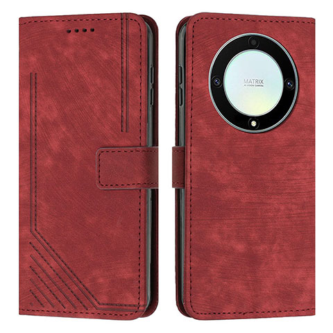 Handytasche Stand Schutzhülle Flip Leder Hülle H01X für Huawei Honor X9a 5G Rot