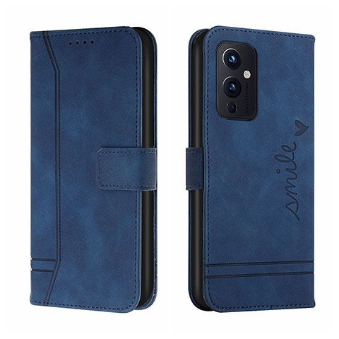 Handytasche Stand Schutzhülle Flip Leder Hülle H01X für OnePlus 9 5G Blau