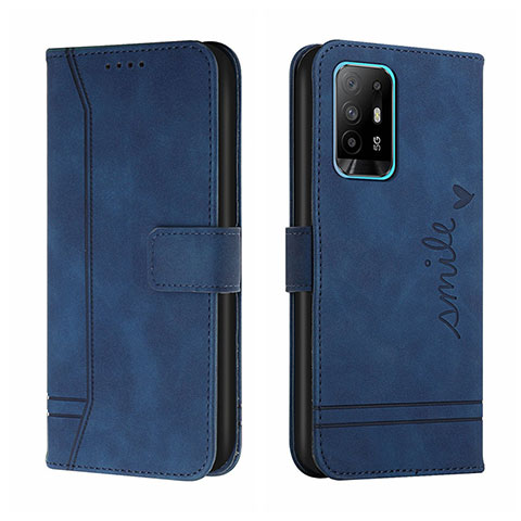 Handytasche Stand Schutzhülle Flip Leder Hülle H01X für Oppo A94 5G Blau