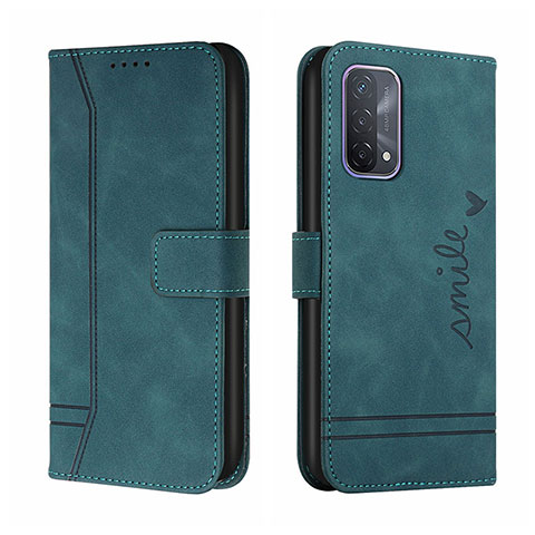 Handytasche Stand Schutzhülle Flip Leder Hülle H01X für Oppo A95 4G Grün