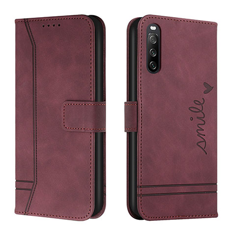 Handytasche Stand Schutzhülle Flip Leder Hülle H01X für Sony Xperia 10 IV SO-52C Rot