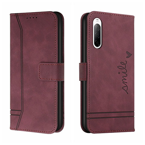 Handytasche Stand Schutzhülle Flip Leder Hülle H01X für Sony Xperia L4 Rot