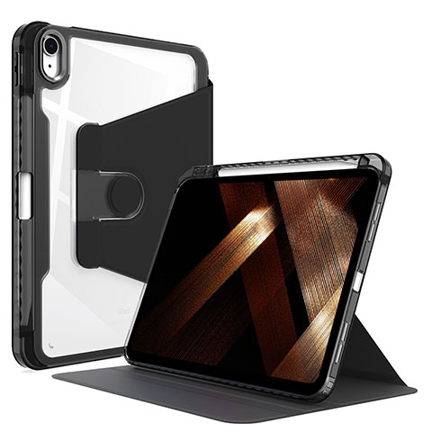 Handytasche Stand Schutzhülle Flip Leder Hülle H02 für Apple iPad 10.9 (2022) Schwarz