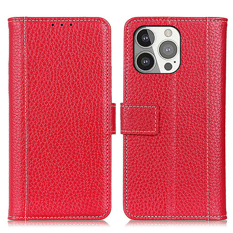 Handytasche Stand Schutzhülle Flip Leder Hülle H02 für Apple iPhone 13 Pro Rot