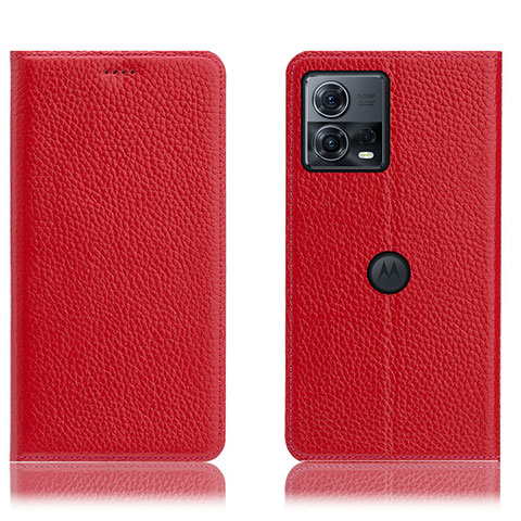 Handytasche Stand Schutzhülle Flip Leder Hülle H02P für Motorola Moto S30 Pro 5G Rot