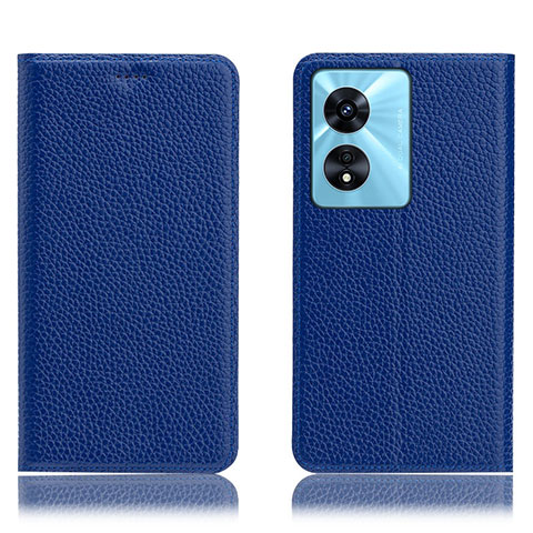 Handytasche Stand Schutzhülle Flip Leder Hülle H02P für Oppo A1 5G Blau