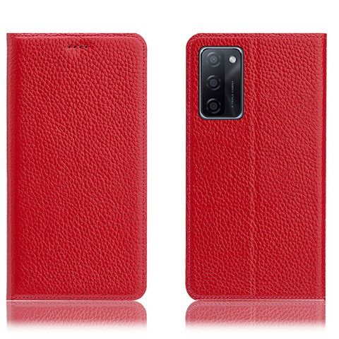 Handytasche Stand Schutzhülle Flip Leder Hülle H02P für Oppo A55S 5G Rot