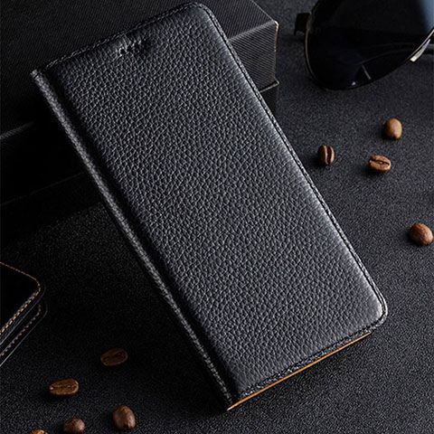 Handytasche Stand Schutzhülle Flip Leder Hülle H02P für Xiaomi Redmi Note 11T Pro+ Plus 5G Schwarz