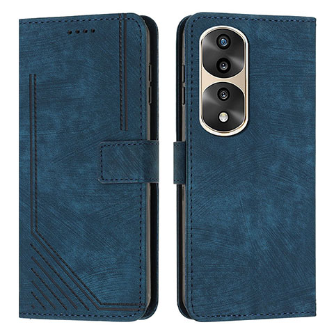 Handytasche Stand Schutzhülle Flip Leder Hülle H02X für Huawei Honor 70 Pro 5G Blau